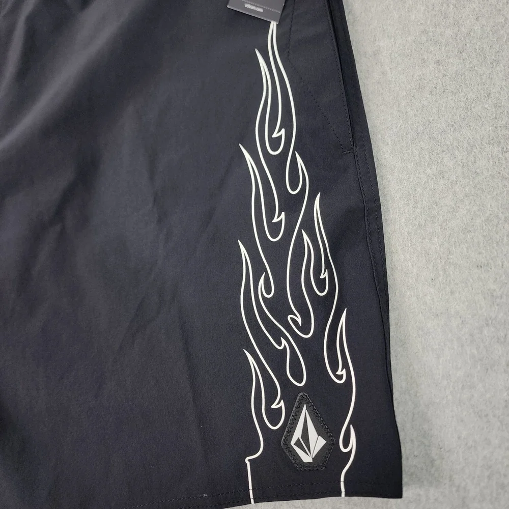 Volcom‎ About Time Liberators Boardshorts Mens 40 Black Teflon EcoElite Stretch